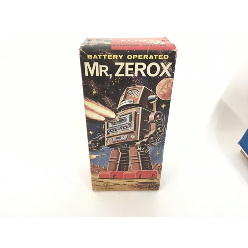 96 - A boxed 1960s tinplate battery operated robot..MR ZEROX.