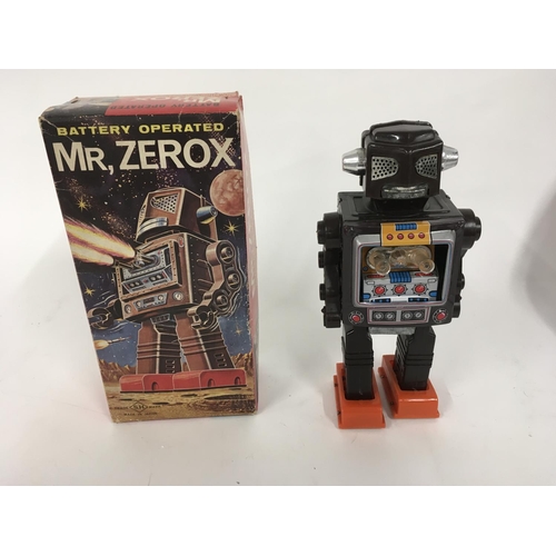 96 - A boxed 1960s tinplate battery operated robot..MR ZEROX.