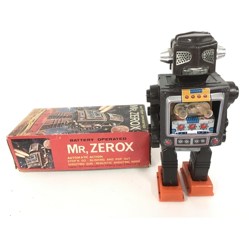 96 - A boxed 1960s tinplate battery operated robot..MR ZEROX.