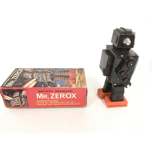 96 - A boxed 1960s tinplate battery operated robot..MR ZEROX.