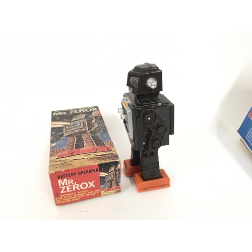 96 - A boxed 1960s tinplate battery operated robot..MR ZEROX.