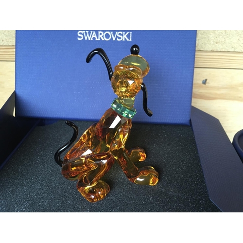 1138 - Six boxed Swarovski Disney Dog figures including Pluto, Lady and Tramp from Lady and The Tramp, pupp... 