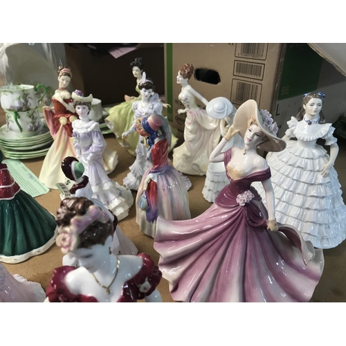 1319 - A Collection of thirteen figures including Royal Doulton and Coalport.