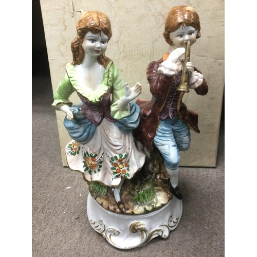 1332 - A large Capodimonte figural group, approx height 47cm. Shipping category D.