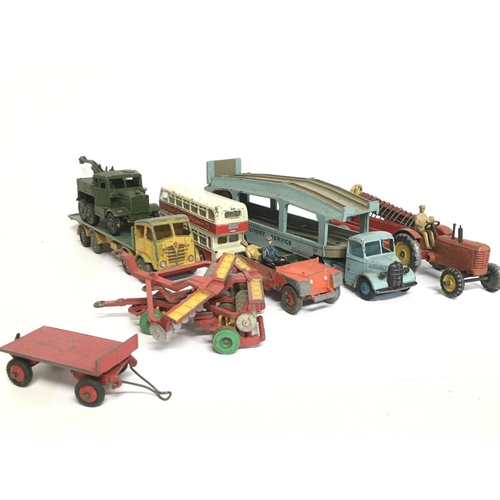 1370 - A collection of vintage Playworn cars including Dinky, Lesney etc. Postage category D