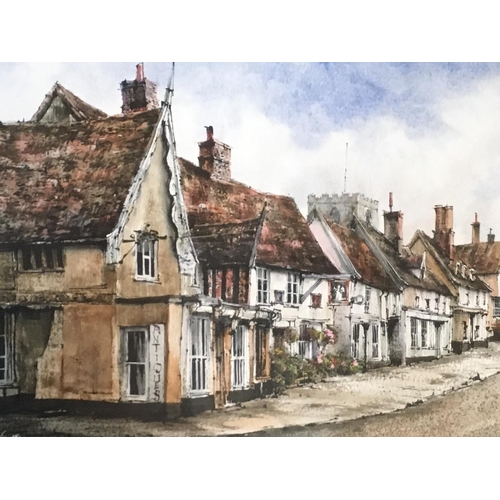 1607 - Three framed watercolours depicting Essex views. Frame dimensions 53x41cm & 47x34.5cm Postage catego... 