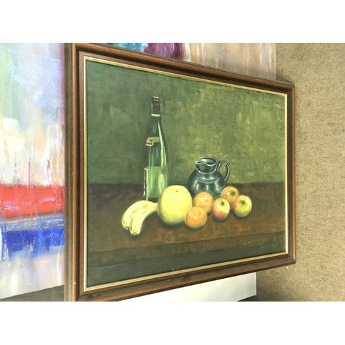 1639 - A collection of Modern oil on canvas and charcoal paintings by local artist Norman A. Olley includin... 