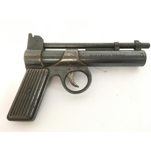 1679 - A boxed vintage Webley & Scott Junior .177 air pistol. Postage category C