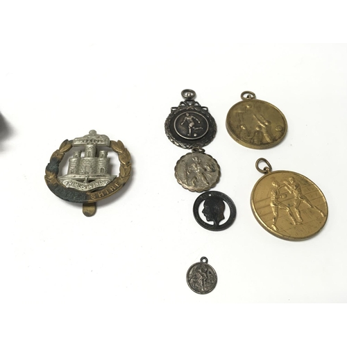 1710 - World War One medals awarded to PTE and CPL T A Smith. Also includes some medals and pendants. Posta... 