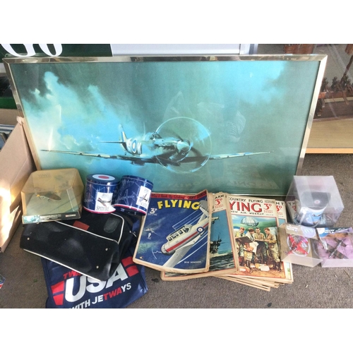 1711 - Aviation interest. A collection of books, magazines and ephemera relating to various military and co... 