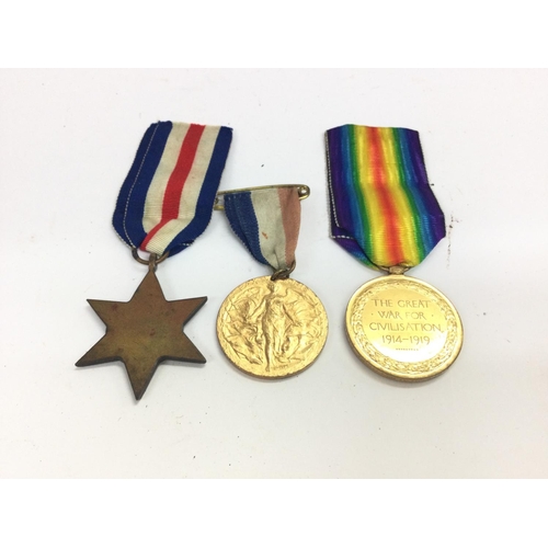 1743 - 3 British WWI Medals Awarded to Cpl Mettham.