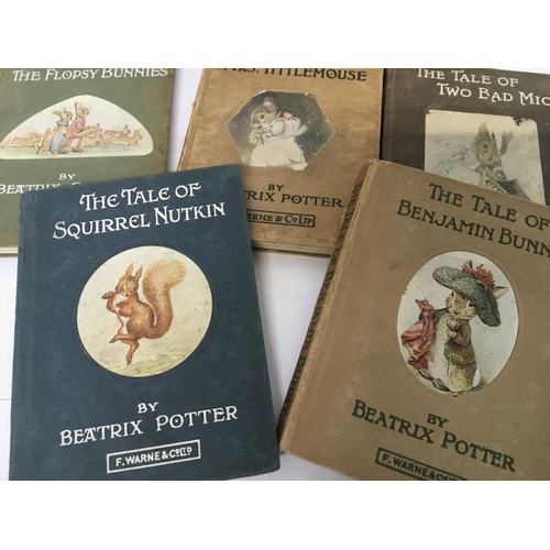 1762 - A collection of eight Beatrix Potter books.