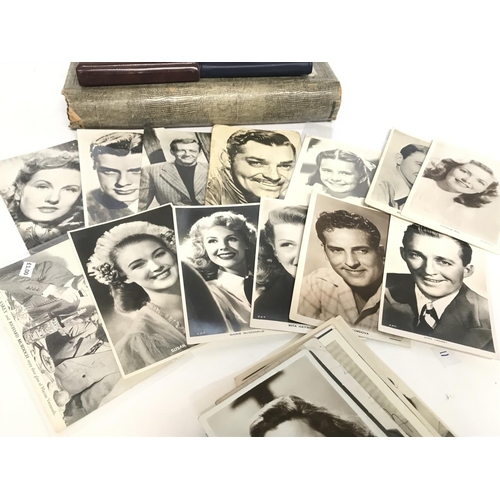 1765 - A Collection of vintage film star photographs and postcards , postage category C