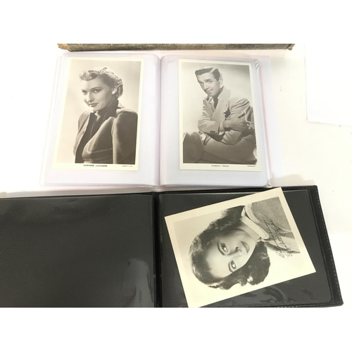 1765 - A Collection of vintage film star photographs and postcards , postage category C