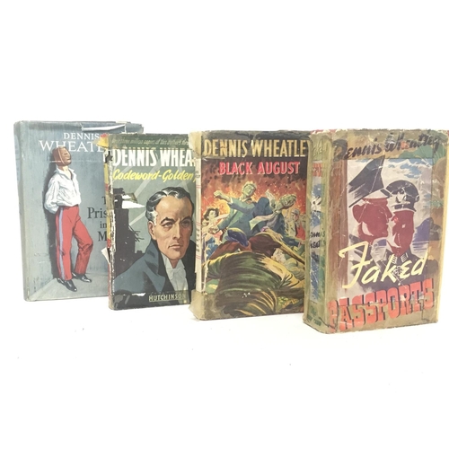 1804 - A collection of Vintage Denis Wheatley books Including Uncharted seas, Black August, The sword of fa... 