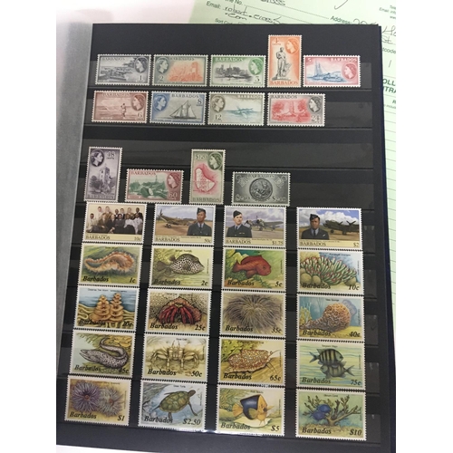 1825 - An Album of unused mint stamps well presented Stamps from Bermuda Bahamas Barbados Trinidad and Toba... 