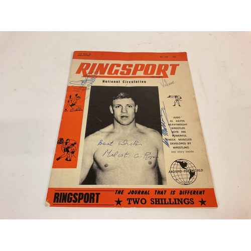 1836 - A circa 1970s Ringsport magazine with a number of signatures including Brian Trevor�s. P... 