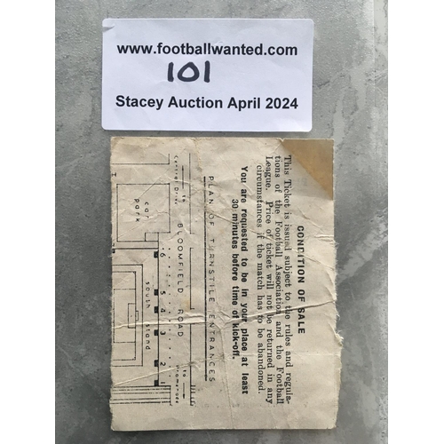 101 - 60/61 Blackpool v Tottenham Football Ticket: Incredibly rare Spurs double season ticket played on Mo... 