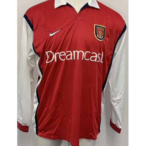 Kanu Arsenal 1999 - 2000 Home Match Worn Football Shirt: Red Nike