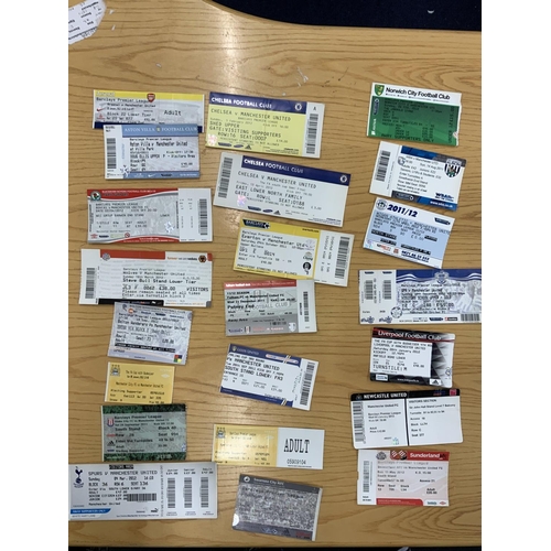 1171 - 2011/12 Manchester United Away Football Tickets: Arsenal, Aston Villa, Blackburn, Bolton, Chelsea, C... 