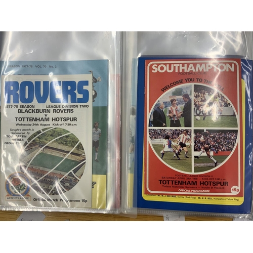 131 - Tottenham 77/78 Complete Set Of Football Programmes: From Spurs only season in division two there ar... 