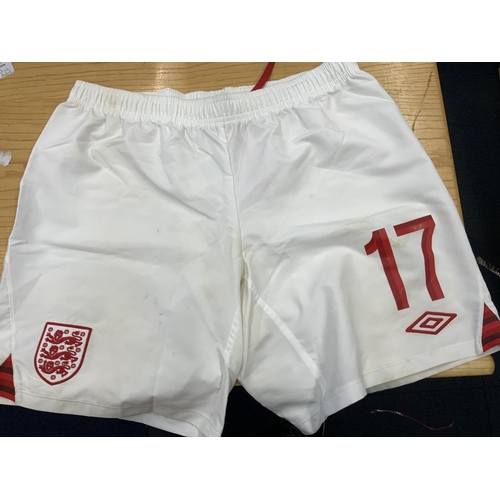 15 - Scott Parker England 2012 Euros Match Worn Football Shirt: White short sleeve shirt with Parker 17 t... 