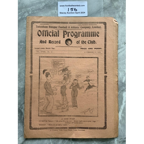 156 - 25/26 Tottenham v Oxford University Football Programme: First team friendly 26 11 1925. Good with no... 