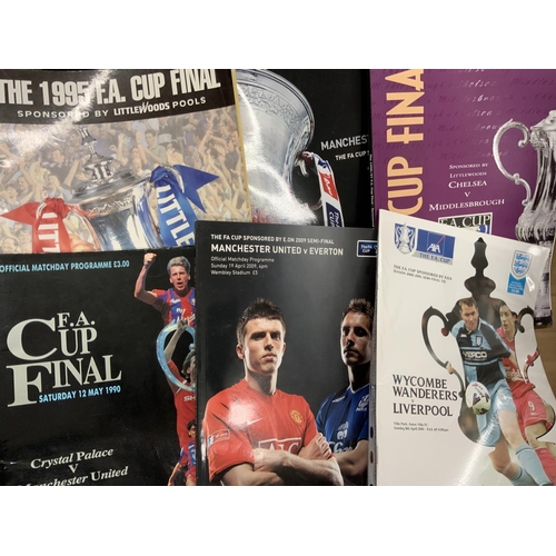 191 - Big Match Football Programmes: Includes mainly FA Cup + League Cup Finals and Semi Finals in good co... 