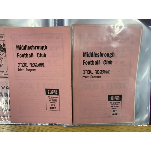 194 - Middlesbrough Home + Away Football Programme Collection: Must view collection to include 40 league a... 