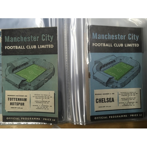 198 - Manchester City Football Programme Collection: 56/57 x 14, 57/58 x 39, 58/59 x 44, 61/62 x 46, 62/63... 