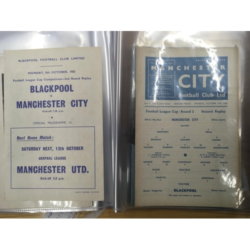 198 - Manchester City Football Programme Collection: 56/57 x 14, 57/58 x 39, 58/59 x 44, 61/62 x 46, 62/63... 