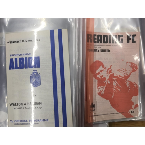 202 - Football Programme Sets: Brighton 73/74 under Brain Clough 40 programmes, Orient 70/71 x 50, Newcast... 