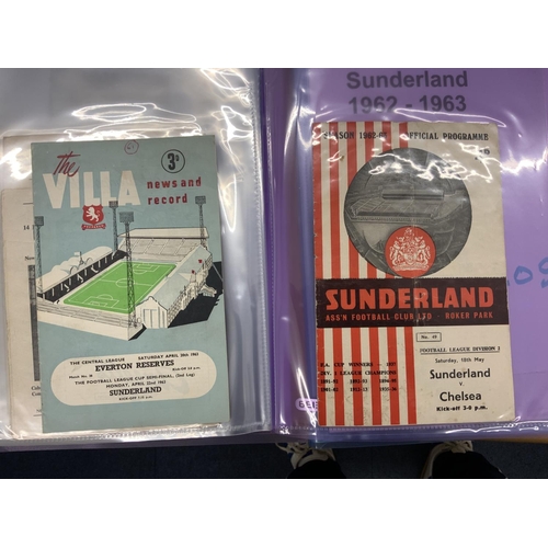 209 - Sunderland 58/59 + 62/63 Seasons Of Football Programmes: 58/59 only has Middlesbrough away missing a... 