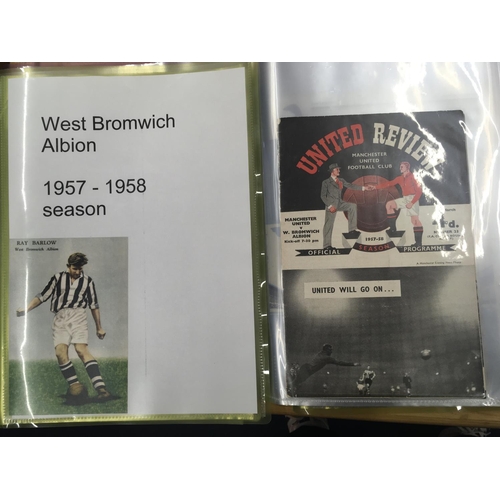 213 - West Brom Football Programmes: From 57/58 there are 42 different home and away league matches plus 4... 