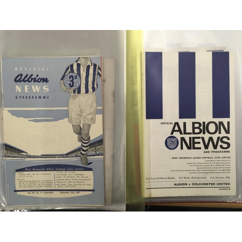 213 - West Brom Football Programmes: From 57/58 there are 42 different home and away league matches plus 4... 