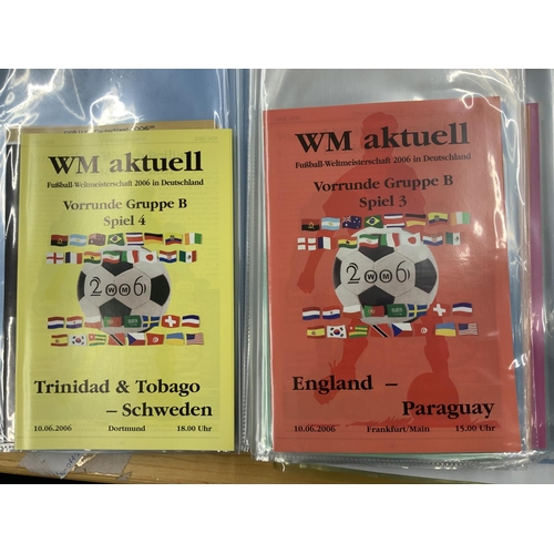 219 - 2006 World Cup Football Programme Collection: All 64 Aktuell programmes each one numbered with match... 