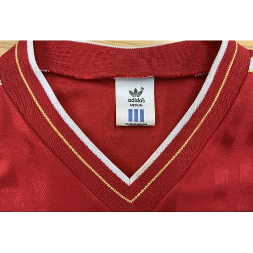 22 - Liverpool 1986 FA Cup Final Match Issued Football Shirt: Red Adidas long sleeve number 12 with Crown... 