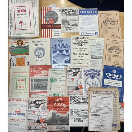 223 - LOT OF THE DAY 1950s Football Programme Box: Incredible lot for a dealer or possibly someone trying ... 