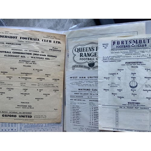 224 - Watford Reserve + Youth Football Programme Collection: Superb private collection mainly from 1959 to... 