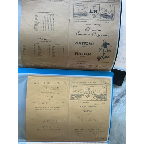 224 - Watford Reserve + Youth Football Programme Collection: Superb private collection mainly from 1959 to... 