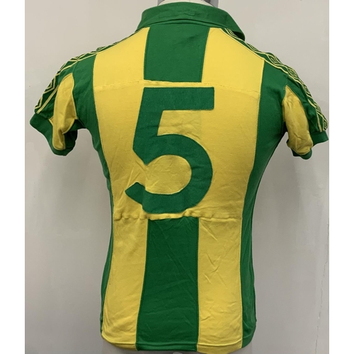 23 - West Brom 1978 FA Cup Semi Final Football Shirt: Short sleeve iconic Umbro yellow and green shirt wi... 