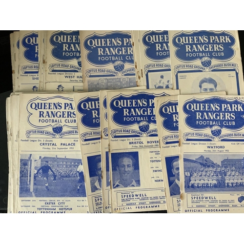 233 - QPR Early 1950s Home Football Programmes: 50/51 x 6, 51/52 x 13, 52/53 x 7, 53/54 x 3, 54/55 x 8. Va... 