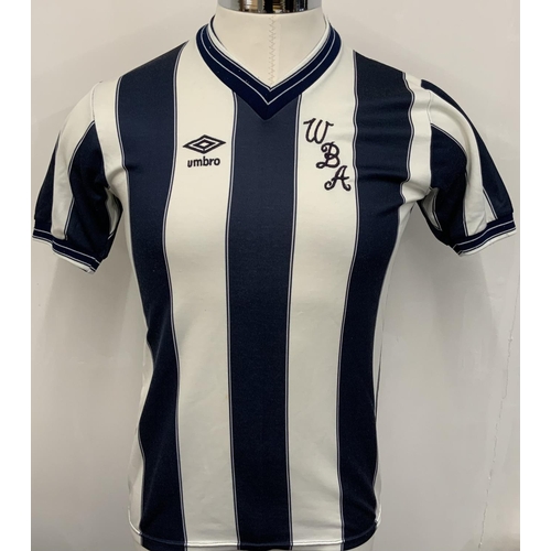 26 - West Brom 1982 - 1983 Match Worn Home Football Shirt: Number 5 short sleeve unsponsored shirt. Worn ... 