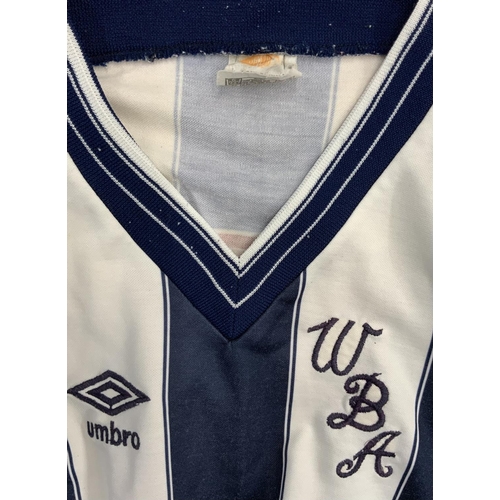 26 - West Brom 1982 - 1983 Match Worn Home Football Shirt: Number 5 short sleeve unsponsored shirt. Worn ... 