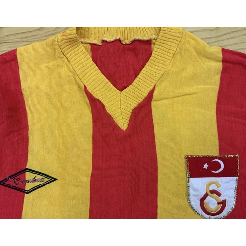 29 - 78/79 Galatasaray Match Worn UEFA Cup Football Shirt: Red and yellow short sleeve number 6 shirt. Sw... 