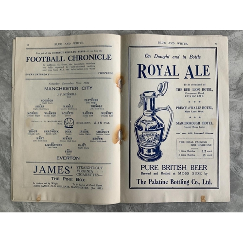 293 - 1923 - 1924 Manchester City v Everton Football Programme: Fair/good condition league match with no t... 