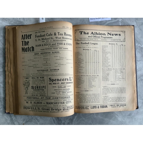 312 - 1922 - 1923 West Brom Bound Volume Of Football Programmes: First team and reserves bound in the day ... 