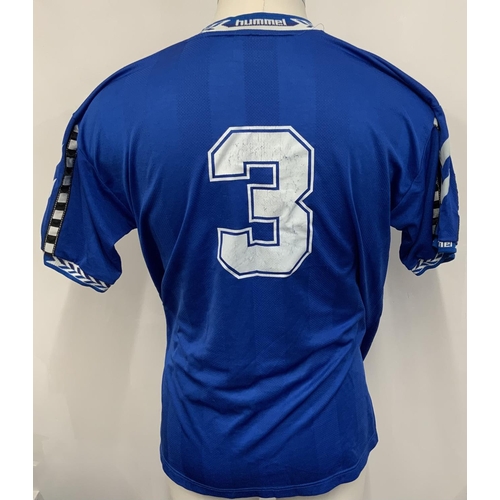 32 - Greve ( Denmark ) Match Worn Football Shirt: Blue short sleeve number 3 shirt. Obtained from West Br... 