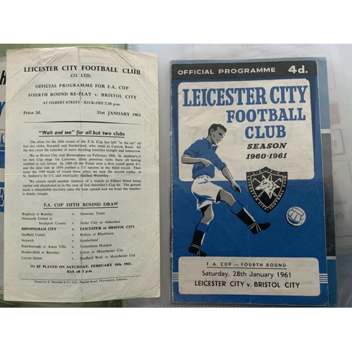 348 - Leicester City Complete 60/61 Football Programmes: This was of course FA Cup final season for Leices... 