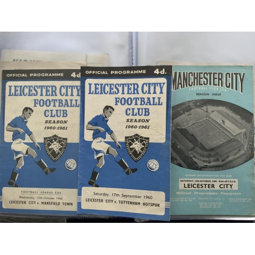 348 - Leicester City Complete 60/61 Football Programmes: This was of course FA Cup final season for Leices... 